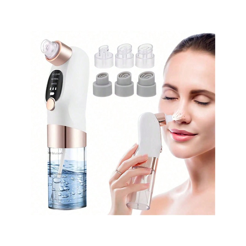 Water Circulation Pore Vacuum Cleaner, Pimple Extractor Tools with Adjustable Gears, Suction Heads Beauty Device