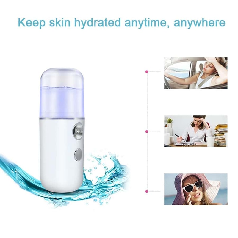 USB Humidifier Mini Facial Steamer Spray Mister Moisturizing Skincare Beauty Tool for Women