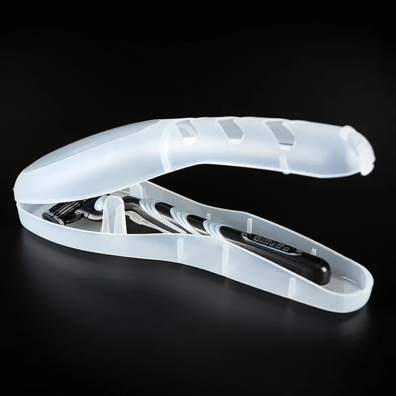 Safety Travel Storage Box for Shaving Razor, Transparent Shaver Case, Portable Razor Box