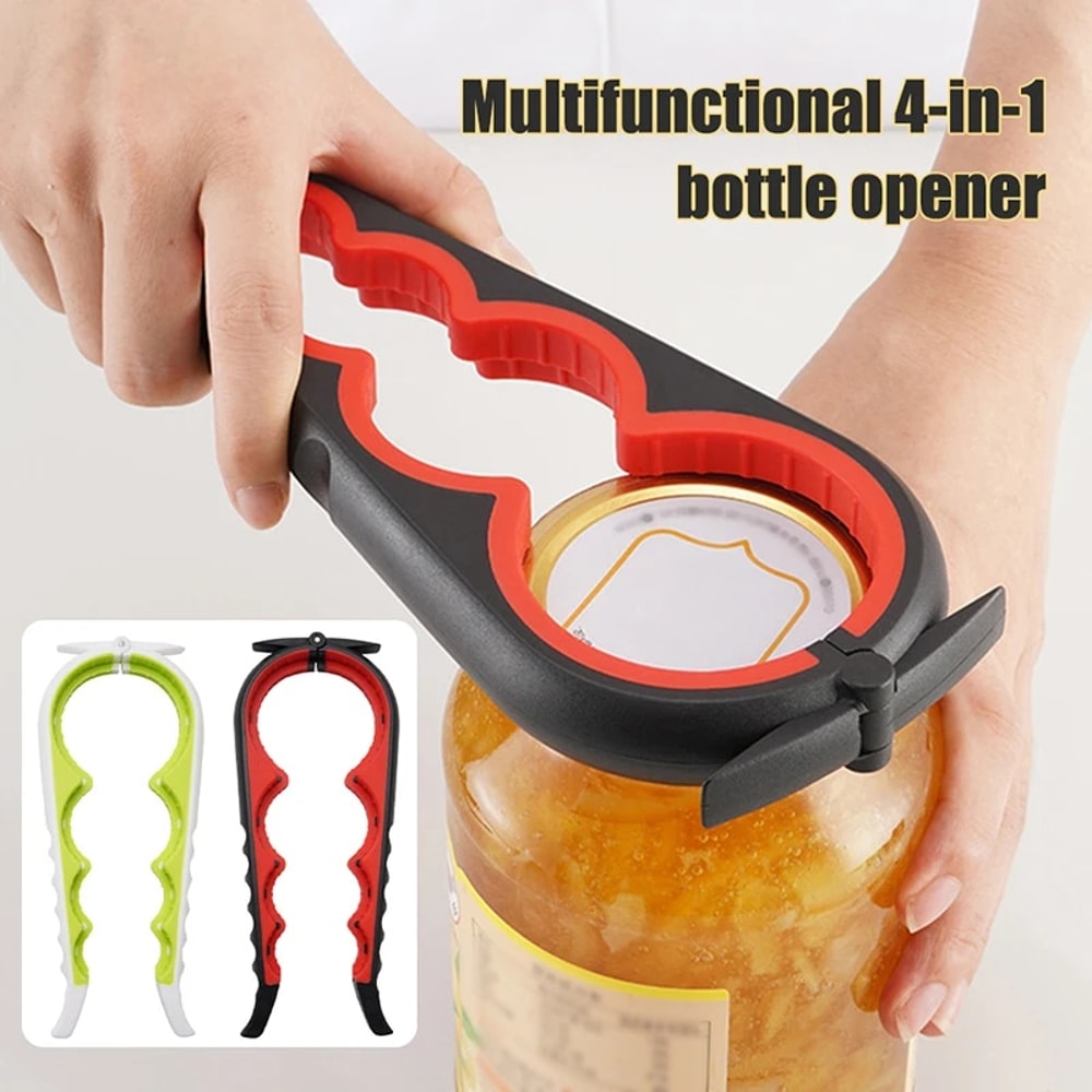 Four Position Can Opener Anti Slip Cap Twister Multi Functional Beverage Bottle Opener 0