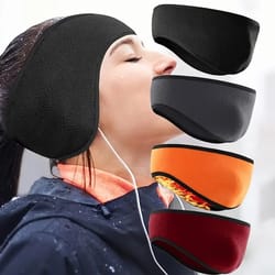 soft windproof ear warmer, warm fleece earmuffs headband, unisex outdoor sports headbands ideal for skiing, running