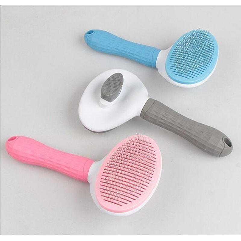 Stainless Steel Pet Dog Brush, Cat Grooming Comb for Long Hair Dogs