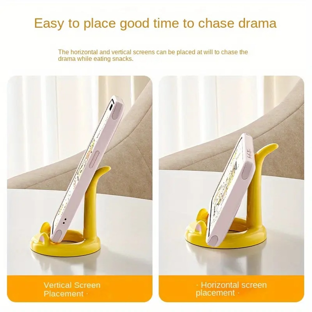 Adjustable Cartoon Cat Phone Stand, Cute Holder for Smartphones