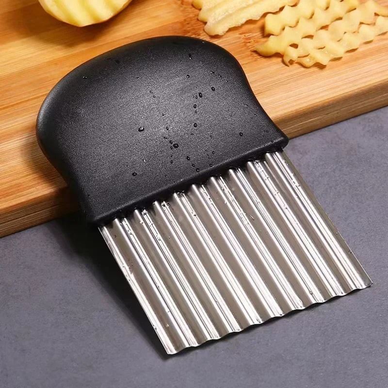 Potato Cutter Knife for Cutting Vegetables, Stainless Steel Wave Knife, French Fry Tool