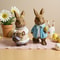 Cute Easter Resin Decoration, Rabbit Miss Rabbit's Little Ornament for Party Home Holiday Gift