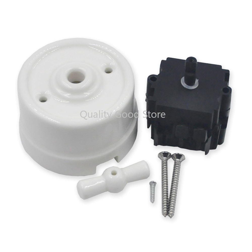 Ceramic Knob Rotary Switch For Wall Light High Quality EU Socket 2