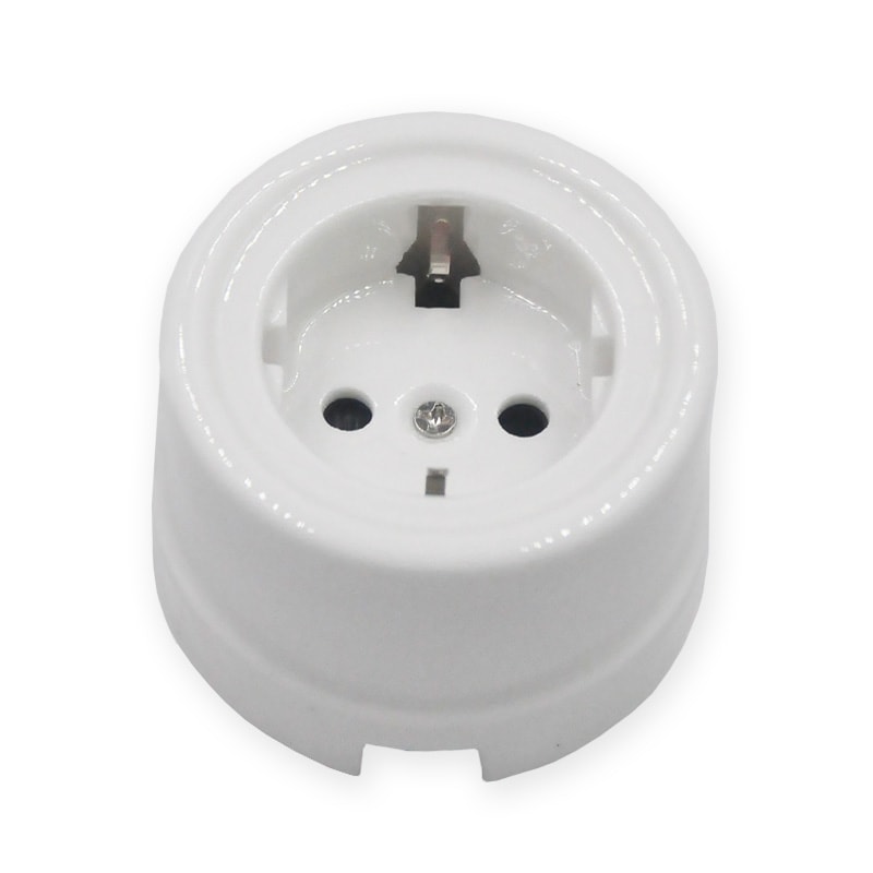 Ceramic Knob Rotary Switch For Wall Light High Quality EU Socket 4