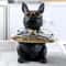Animal Statue Creative Ornament, Multi Functional Bulldog Tray, Living Room Bedroom Storage Decoration