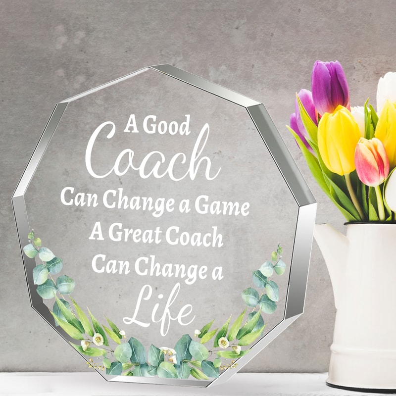 Inspirational Thank You Gift for Women Men, Acrylic Appreciation Sign for Coworkers, Farewell Office Gift