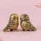 Mini Owl Statue, Retro Bird Animal Figurines Metal Brass Tea Pet Table Ornament for Home Decor