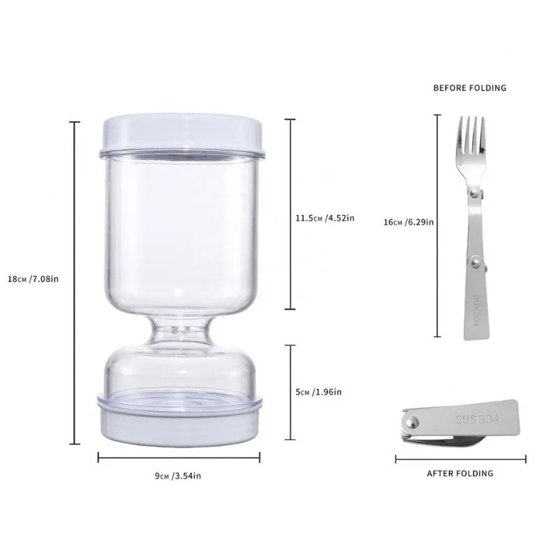 Hourglass Pickles Jar with Forks, Cucumber Container, Dry and Wet Dispenser for Kitchen