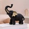 Accessible Luxury Black Gold Elephant Statue, Home Soft Decoration for Desktop Display