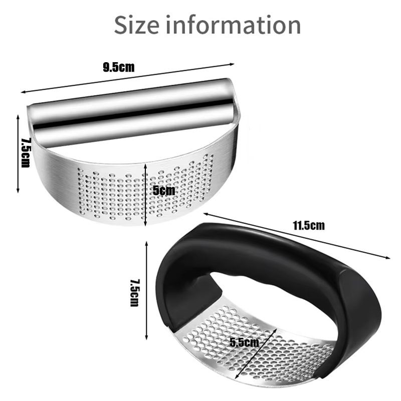 Stainless Steel Garlic Press Rocker Crusher Manual Squeezer For Garlic Ginger Cutting 5