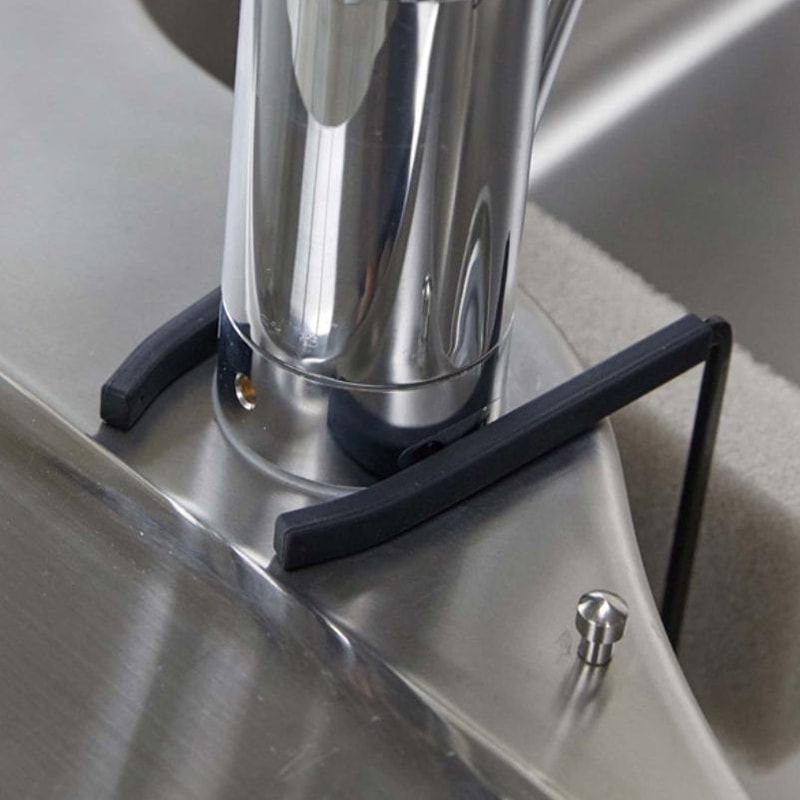 Small Kitchen Bathroom Organizer, Durable Metal Sink Caddy, Sponge Holder, Liquid Dish Drainer, Faucet Rack Shower