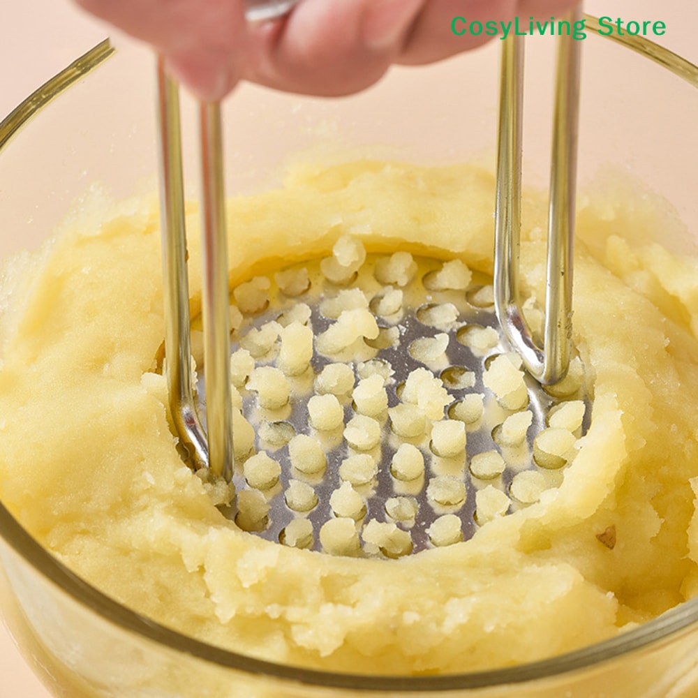 Potato Masher Kitchen Tool, Vegetable Masher, Stainless Steel Fruit Press Maker