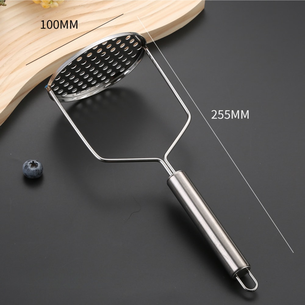 Manual Stainless Steel Potato Masher, Food Crusher Gadget for Fruits, Vegetables, Kitchen Use