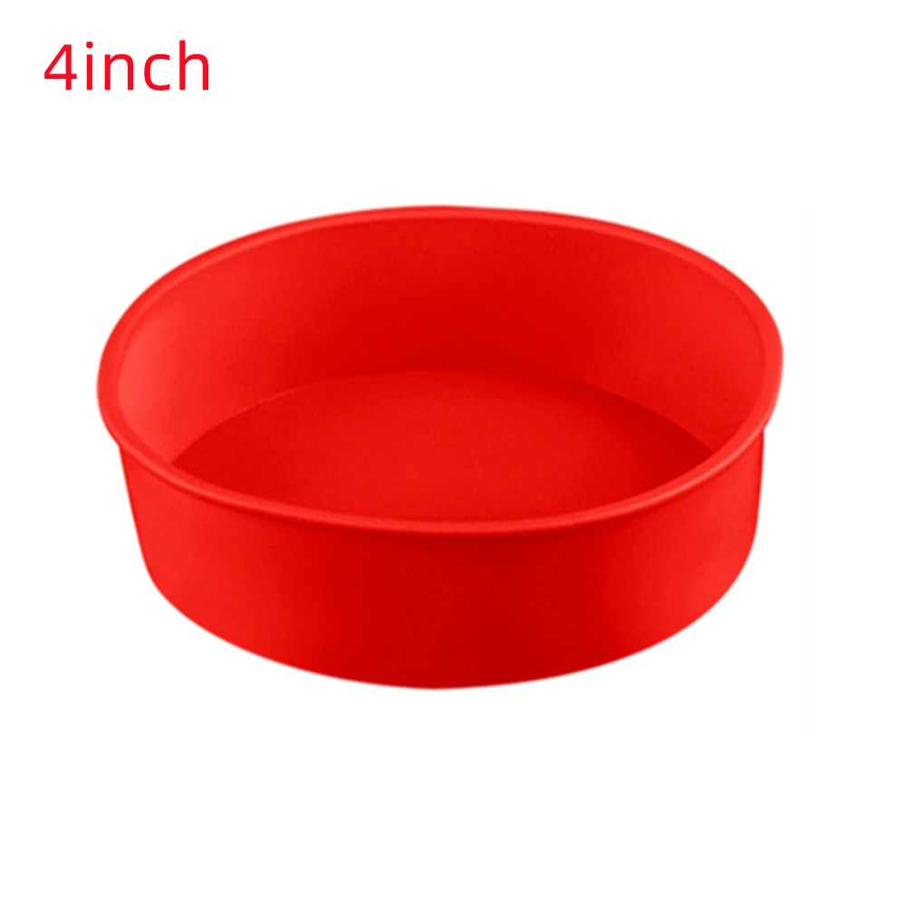 Round Baking Mold Kitchen Silicone Nonstick Cake Mold Tray Reusable Silicone Pans 6
