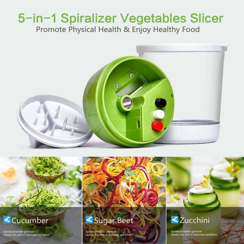 Spiral Cutter Manual Vegetable Cutter for Carrots, Cucumbers, Veggetti Kitchen Tool