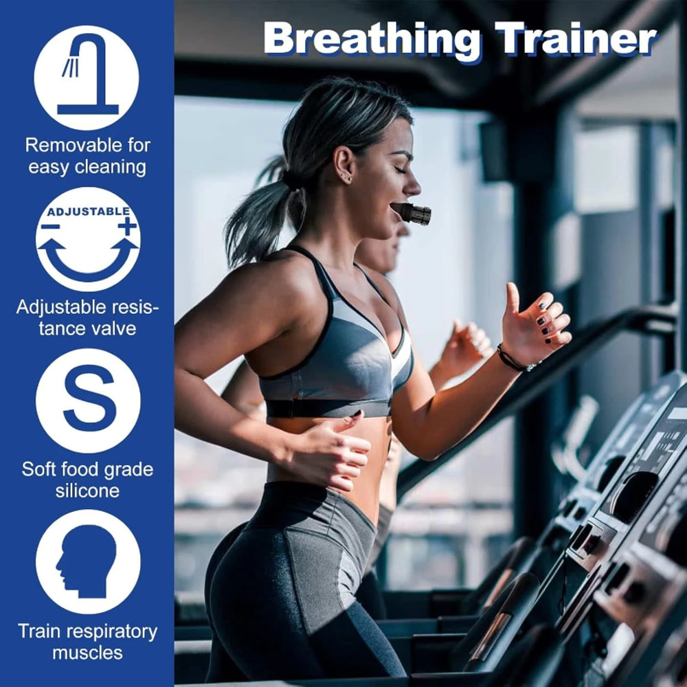 Durable Breathing Trainer Lung Flexer Fitness Exerciser For Respiratory Health And Adjustable Breat 1