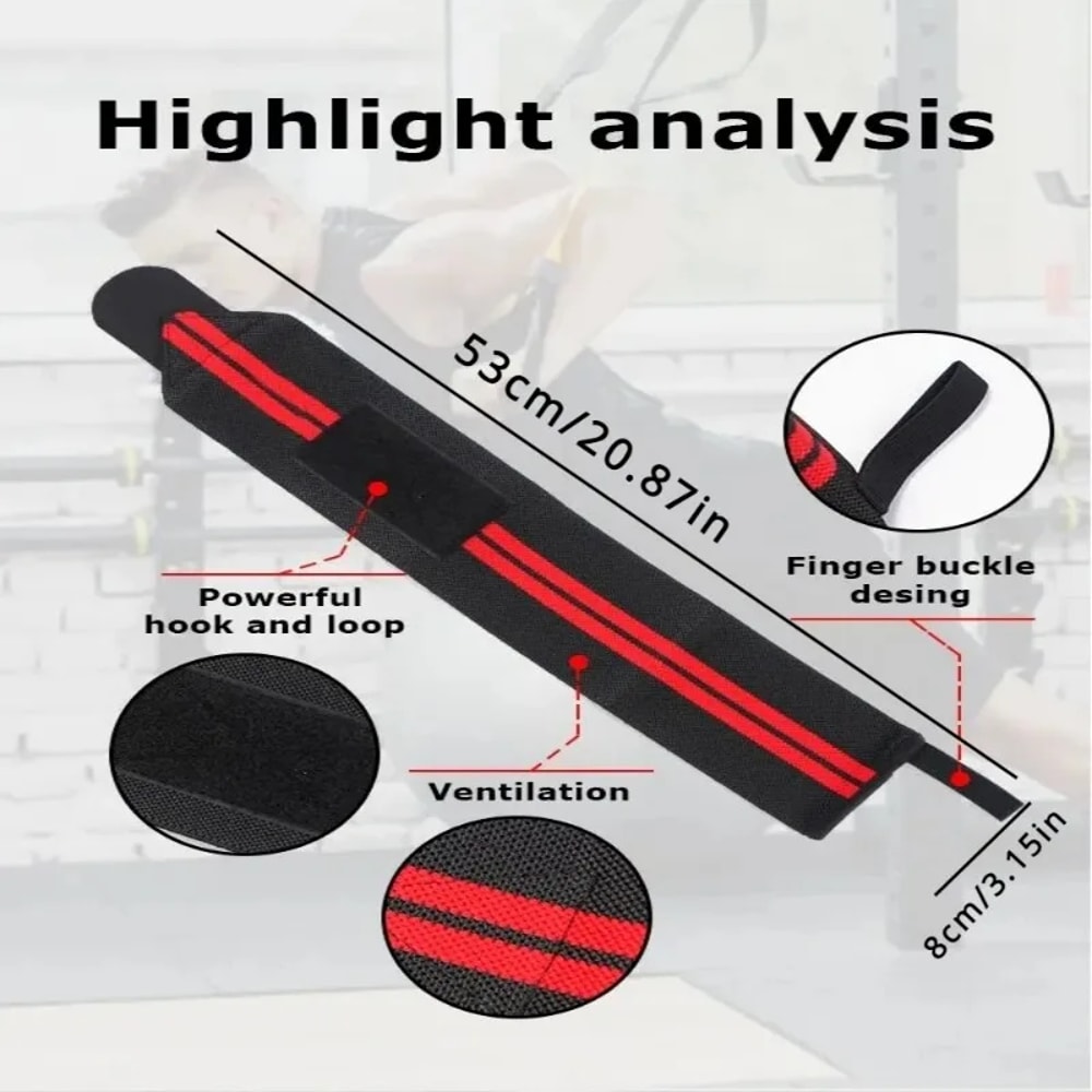 Elastic Wristband Wrist Fixers for Powerlifting, Adjustable Wrist Straps for Men and Women