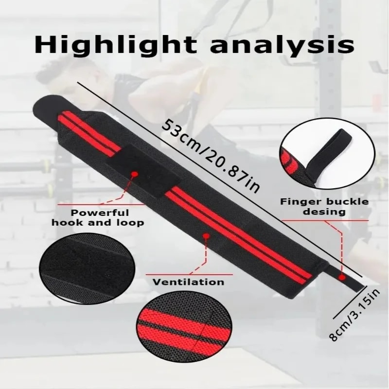 Elastic Wristband Wrist Fixers for Powerlifting, Adjustable Wrist Straps for Men and Women