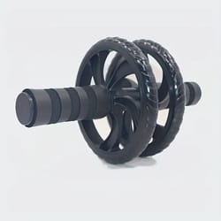 abdominal muscle roller, silent two-wheel design, pvc & stainless steel sports gear