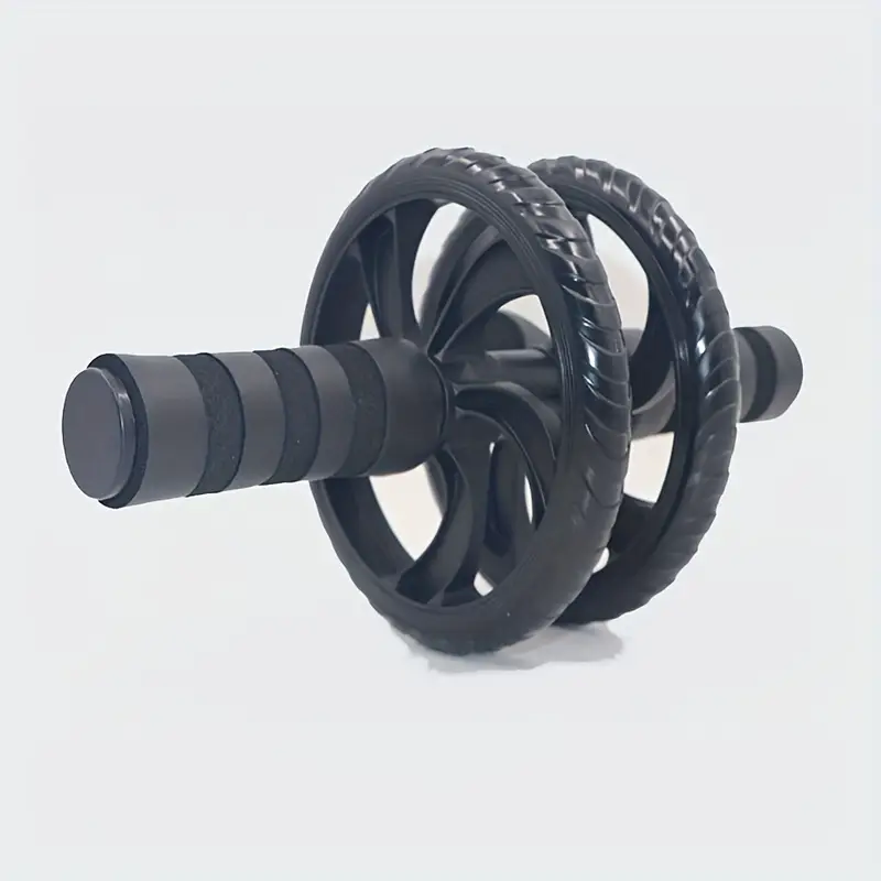 Abdominal Muscle Roller, Silent Two-Wheel Design, PVC & Stainless Steel Sports Gear