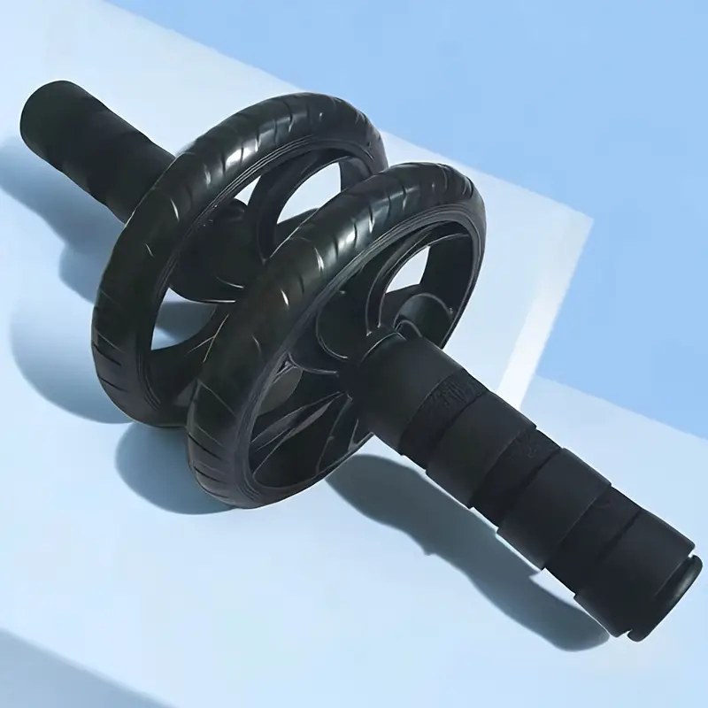 Abdominal Muscle Roller, Silent Two-Wheel Design, PVC & Stainless Steel Sports Gear