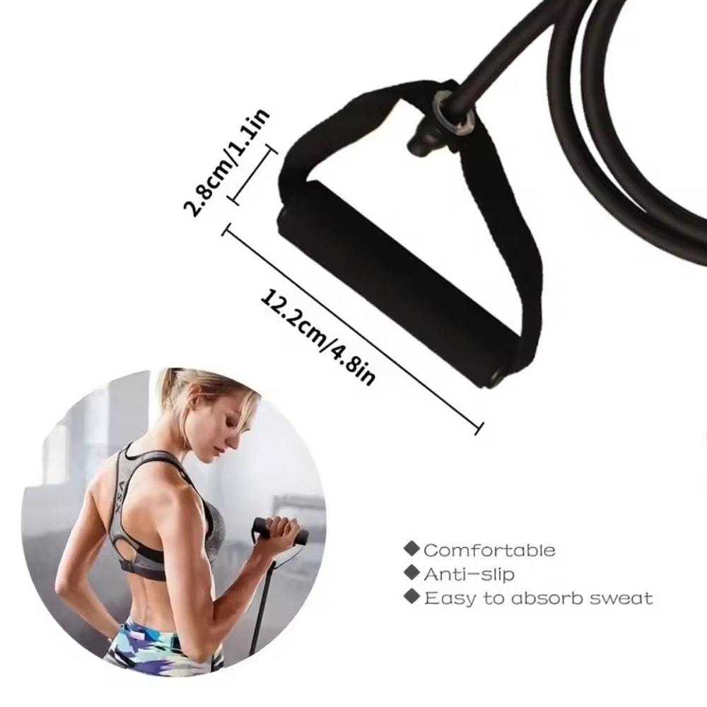 Exercise Workout Fitness Band with Handles, Pull Rope for Strength Training, Resistance Bands for Men and Women at Home