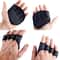 Fitness Gloves for Men Women, Black Powerlifting Gym Gloves, Booster Gloves Palm Guard