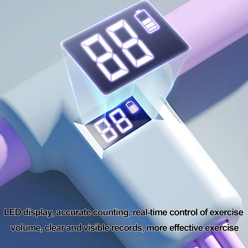 Workout Pedal Puller, Fitness Pedal Resistance Band, LED Display Yoga Strap Tension Rope for Elastic Exercise