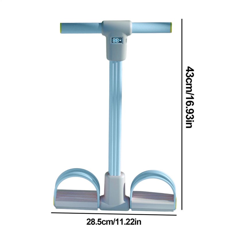 Workout Pedal Puller, Fitness Pedal Resistance Band, LED Display Yoga Strap Tension Rope for Elastic Exercise