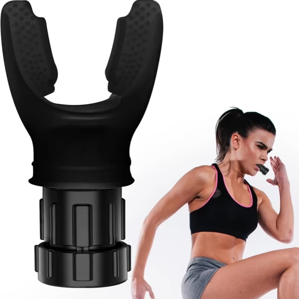 Adjustable Resistance Breathing Exercise, Portable Lung Capacity Trainer for Abdominal & Fitness Training