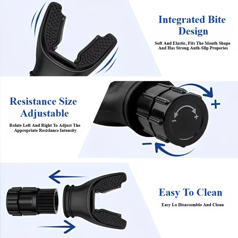 Adjustable Resistance Breathing Exercise, Portable Lung Capacity Trainer for Abdominal & Fitness Training