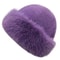 Solid Color Fisherman Hat New Fluffy Fur Winter Hat Thicken Windproof Panama Cap 6