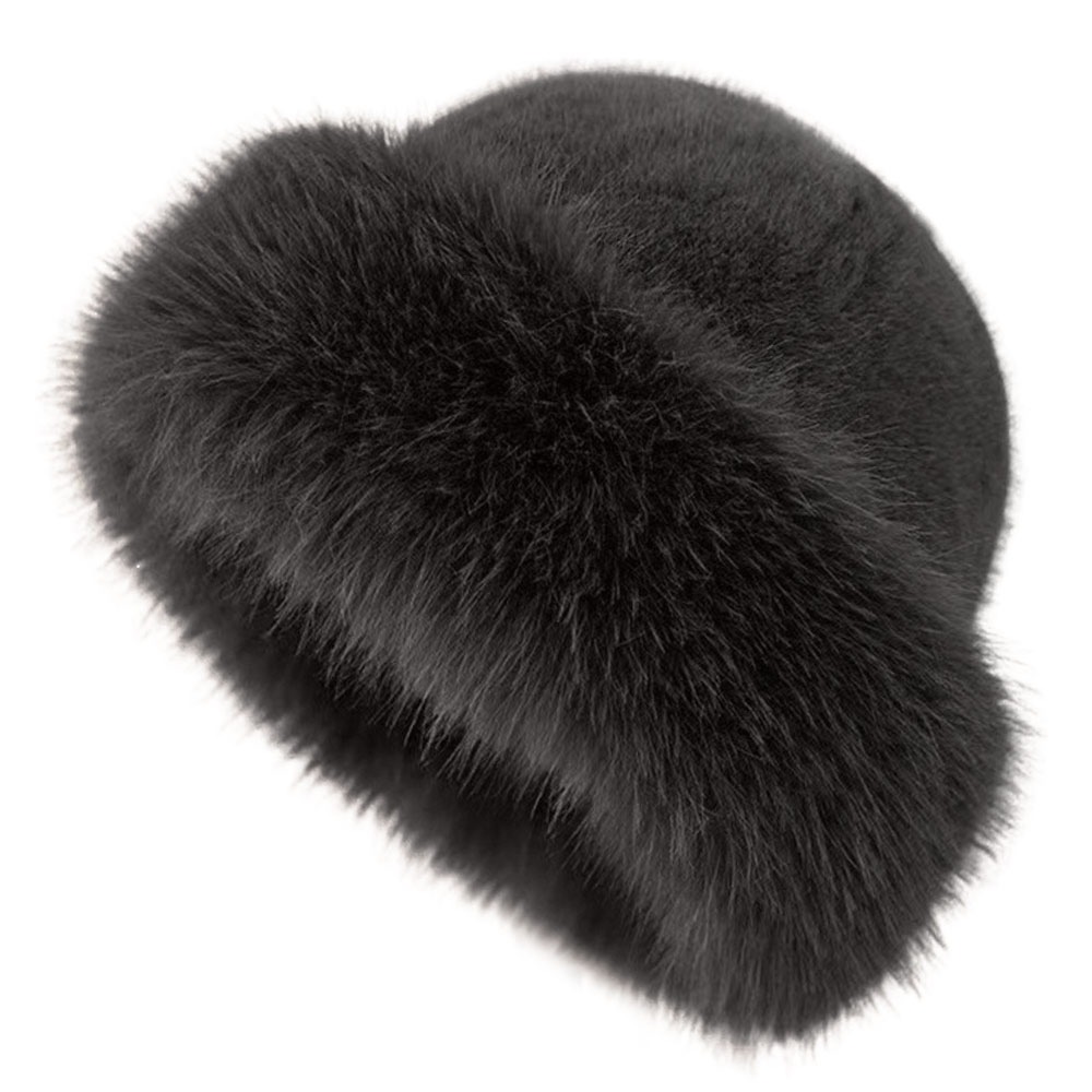 Solid Color Fisherman Hat New Fluffy Fur Winter Hat Thicken Windproof Panama Cap 11