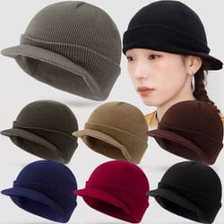 army peaked caps, winter knitted hats, woolen autumn warm hat, solid color fashion cap for all ages