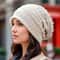 Chunky Slouch Cap With Elastic Ear Warmers Womens Beanie Hat Fashionable Lightweight For Autumn 1