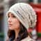 Chunky Slouch Cap With Elastic Ear Warmers Womens Beanie Hat Fashionable Lightweight For Autumn 3