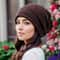 Chunky Slouch Cap With Elastic Ear Warmers Womens Beanie Hat Fashionable Lightweight For Autumn 4