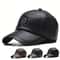 Warm Leather Baseball Cap Fashion Men Snapback Hat Adjustable Outdoor Sports Dad Cap For Autumn Win 0