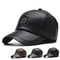 Warm Leather Baseball Cap Fashion Men Snapback Hat Adjustable Outdoor Sports Dad Cap For Autumn Win 0