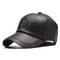 Warm Leather Baseball Cap Fashion Men Snapback Hat Adjustable Outdoor Sports Dad Cap For Autumn Win 1
