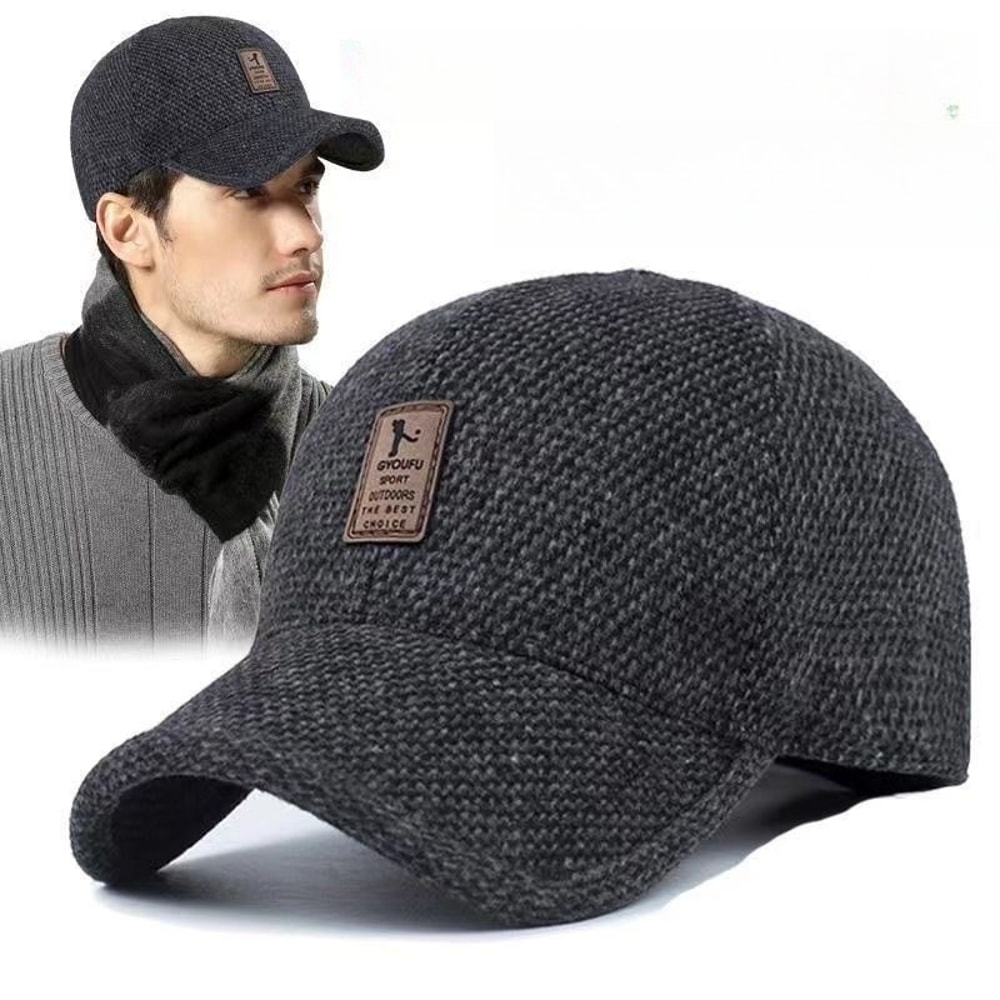 Men's Cotton Hat, Windshield Baseball Hat for Old Men, Sun Hat for Autumn and Winter