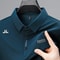 Fashionable Solid Color Polo Shirt for Men, New Business Casual Short Sleeved Shirt with Badge, Comfortable & Breathable