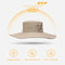 Summer Cowboy Hat, Mesh Breathable Anti UV, Men Outdoor Fishing Hiking, Wide Brim Sun Cap