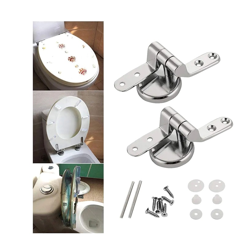 Slow Closing Toilet Seat Lid, Soft Close Round Hinge Fitting, Tank Bowl Kit Covers