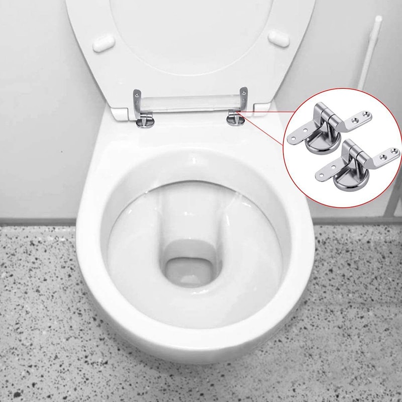 Slow Closing Toilet Seat Lid, Soft Close Round Hinge Fitting, Tank Bowl Kit Covers