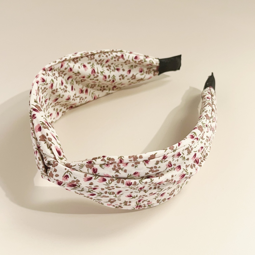 Wide Bands Hair Hoop Bohemian Floral Cross Headband Vintage Fabric Flower Print Summer Accessory Fo 2