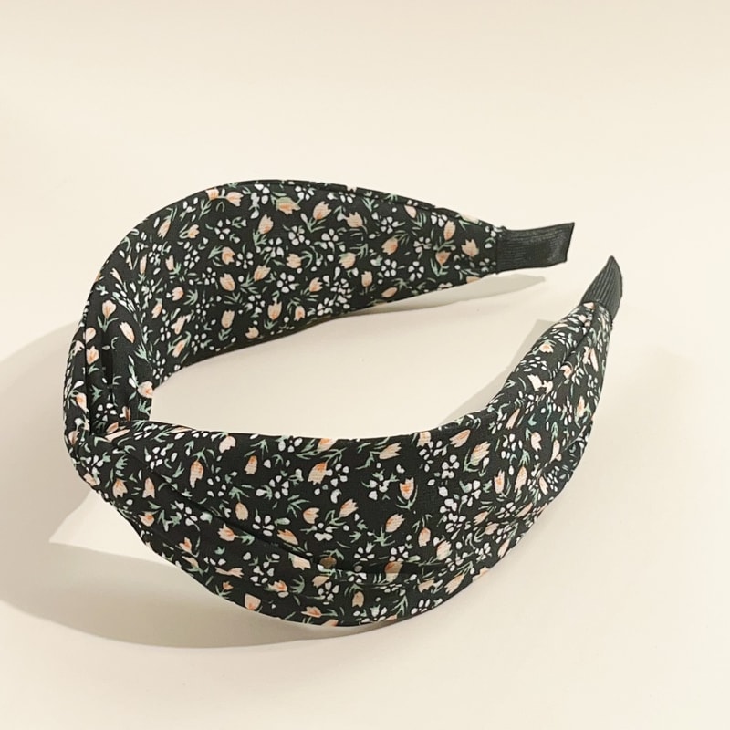 Wide Bands Hair Hoop Bohemian Floral Cross Headband Vintage Fabric Flower Print Summer Accessory Fo 6